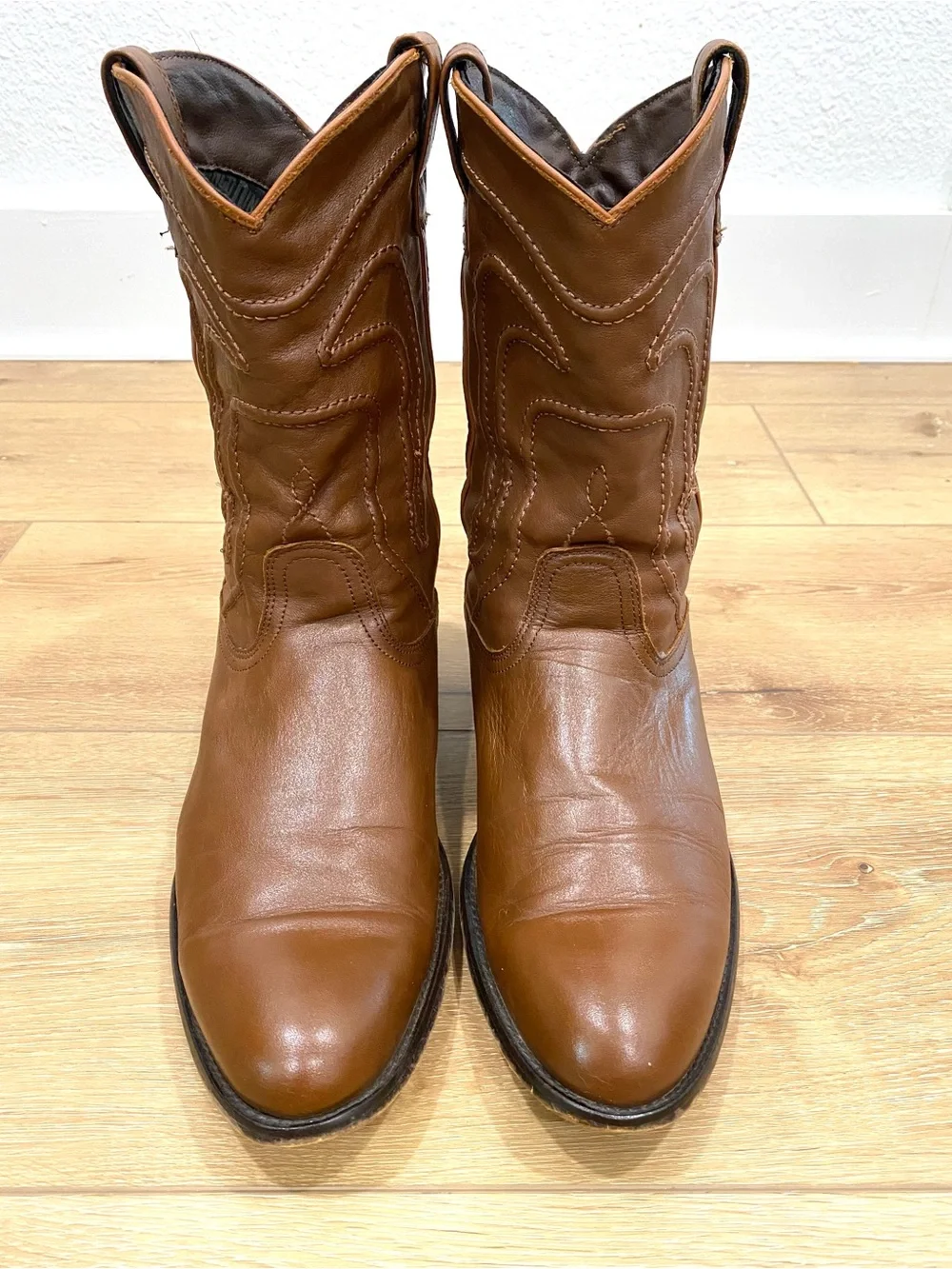 Vintage Dingo Boots DI316 Men’s 13D Brown Leather Roper Cowboy Western Stitched